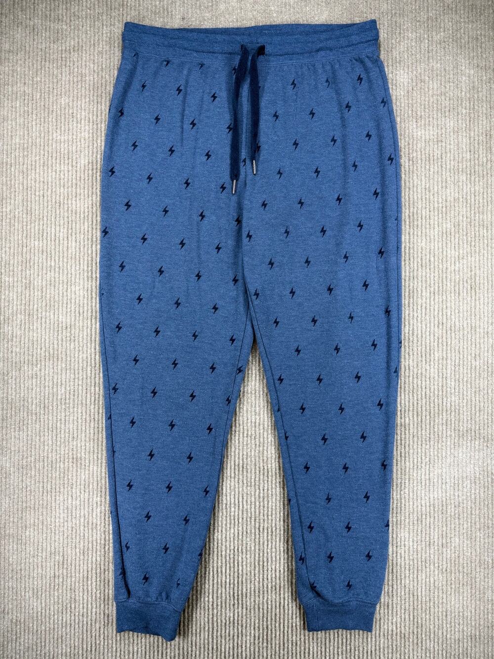 Secret Treasures Sleepwear Blue Lightning Bolt Jogger Pajama Pants L